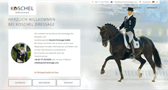 Desktop Screenshot of koschel-dressage.com