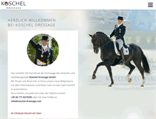 Tablet Screenshot of koschel-dressage.com